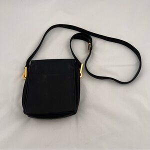Perlina Black Crossbody Bag with Gold Hardware